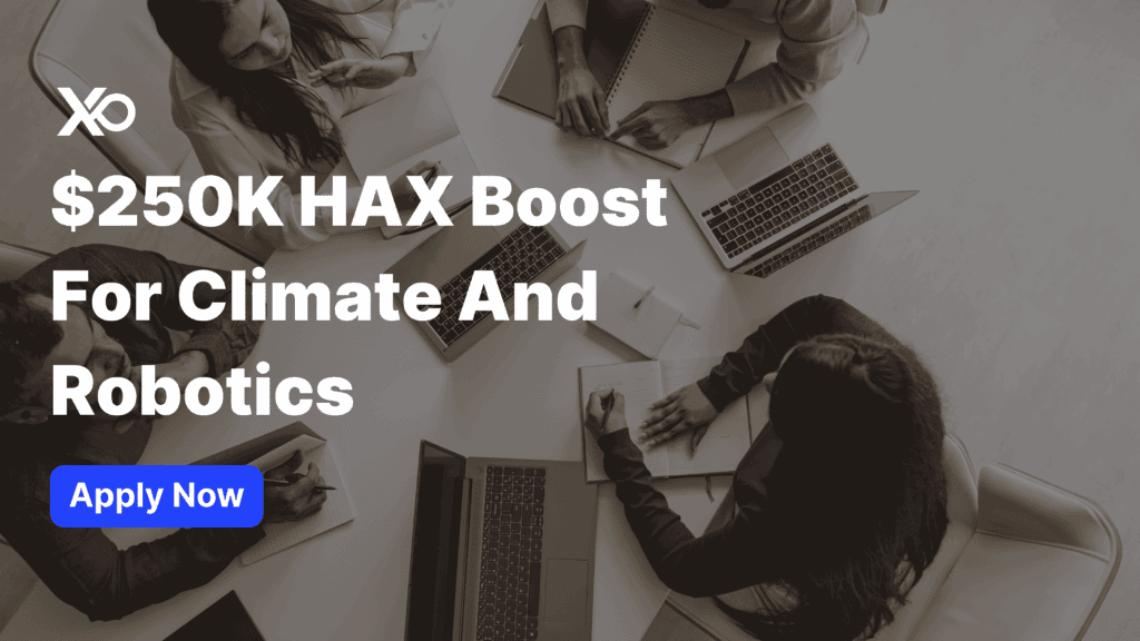 Apply to HAX accelerator, HAX accelerator founders planning climate robotics at laptops