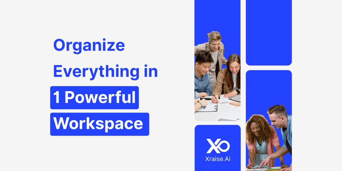 Two startup founders collaborating on a laptop, promoting Notion for Startups workspace through XRaise.