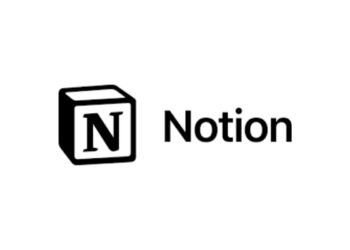 Cover image featuring the Notion logo alongside a startup team collaborating on laptops, with task boards, notes, and database icons representing productivity and organization.