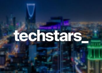 Techstars accelerator logo on a sleek office background, representing startup mentorship, funding, and growth opportunities.
