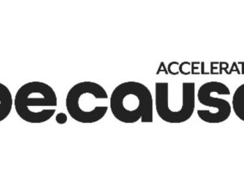 The official Because Accelerator logo displayed on a clean, white background, representing the program’s mission of social innovation.