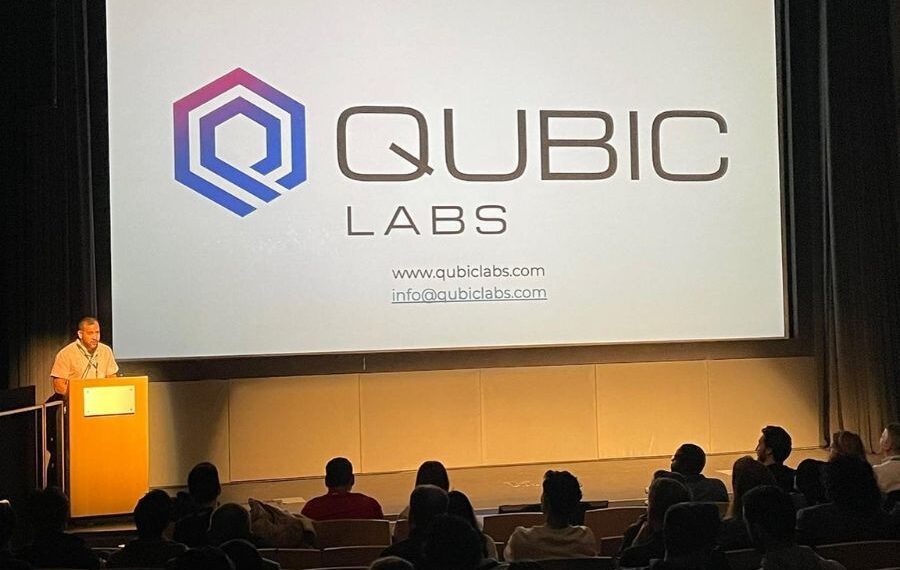 A visually engaging cover showcasing the QUBIC Labs branding, representing innovation in blockchain and Web3.
