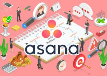 A visual breakdown of Asana’s core features including task tracking, automation, reporting, and project views.
