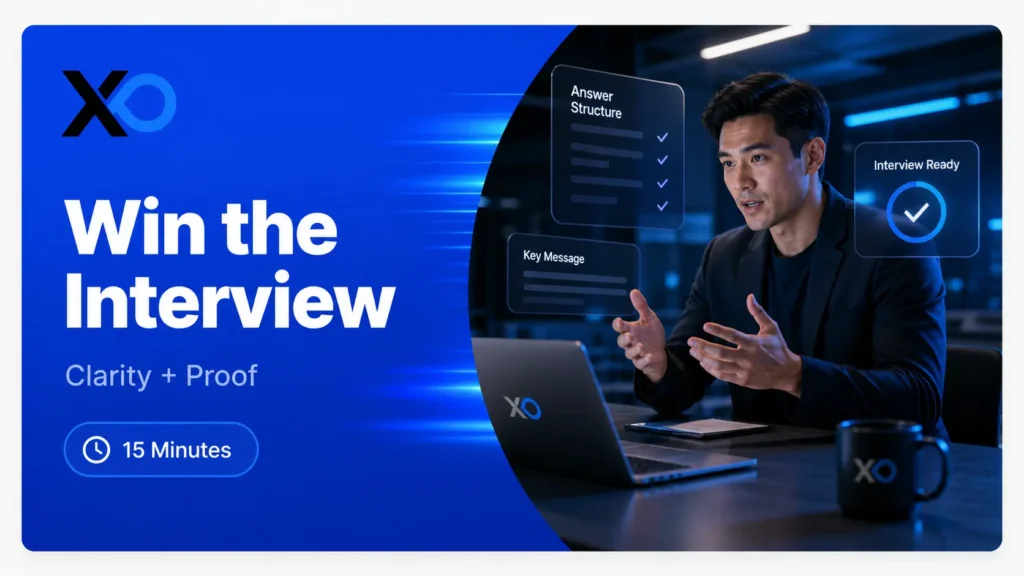a16z accelerator interview preparation banner with founder presenting key message