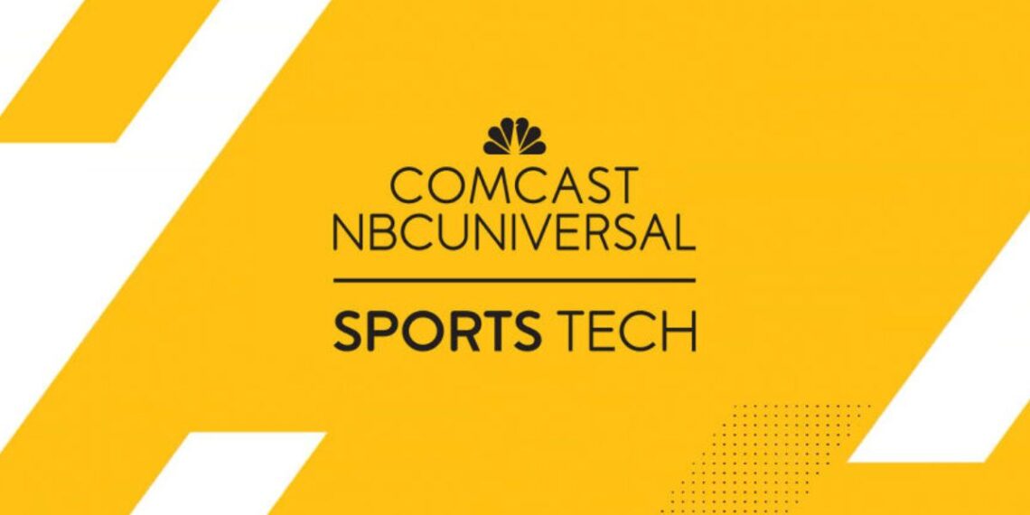 Cover image displaying the Comcast SportsTech Accelerator logo with dynamic visuals representing innovation in sports technology.