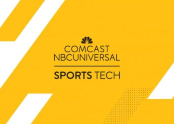 Cover image displaying the Comcast SportsTech Accelerator logo with dynamic visuals representing innovation in sports technology.