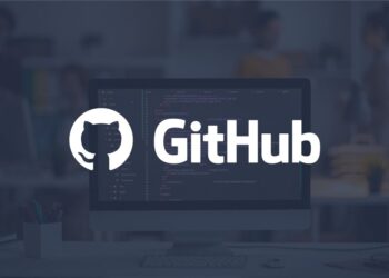 Visual of GitHub interface showing code repository, commits, and pull requests.