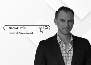 Portrait of Lucas J. Pols, Founding Partner of Pegasus Angel Accelerator, with a professional backdrop symbolizing startup innovation.
