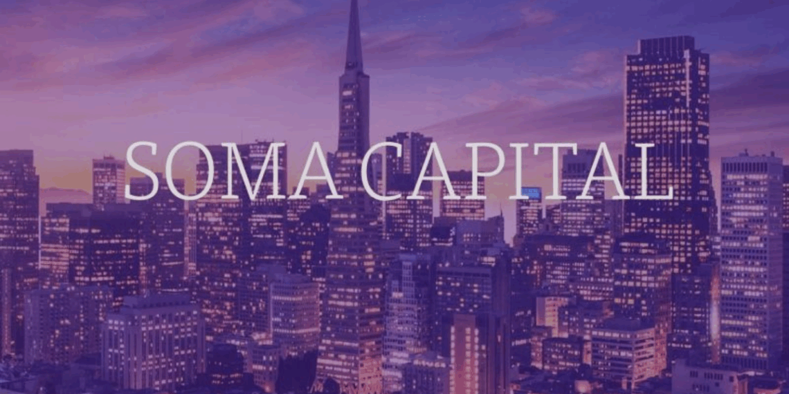 Banner image showcasing the Soma Capital Fellowship with founders and startup branding elements.