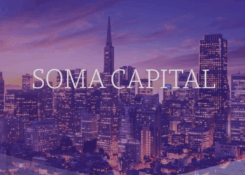 Banner image showcasing the Soma Capital Fellowship with founders and startup branding elements.