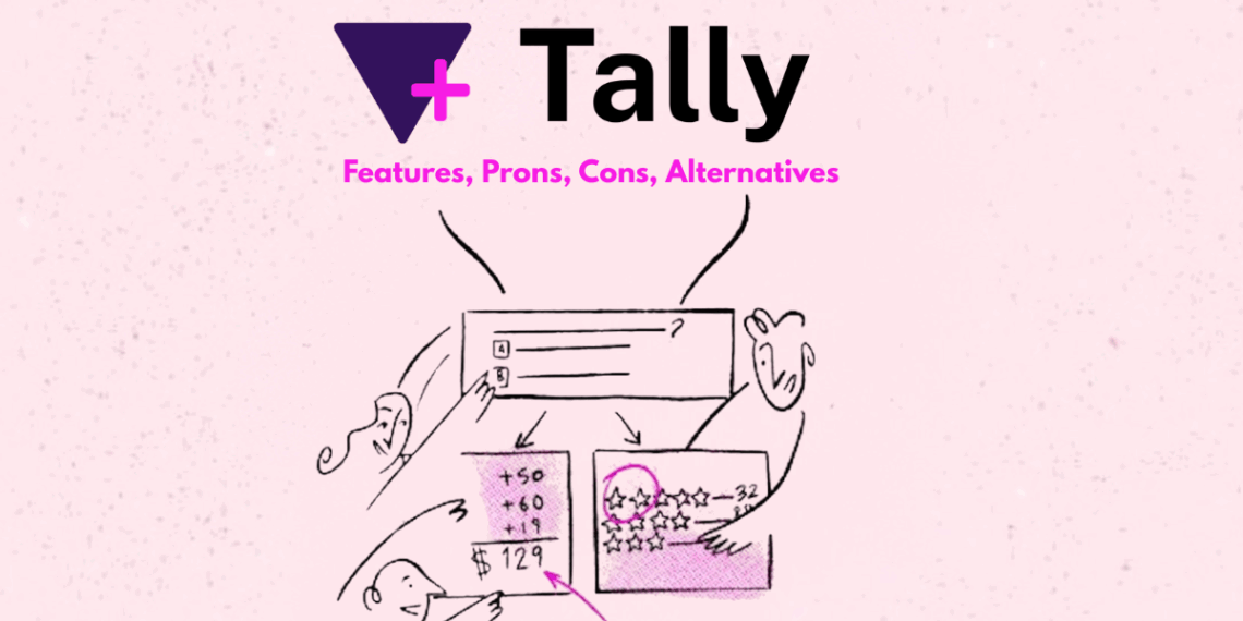 Cover image showcasing Tally.so's branding and its simple, Notion-style form builder interface for startups.