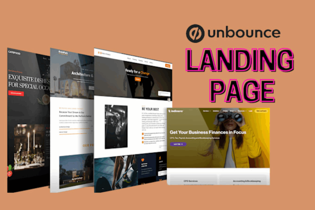 A screenshot or graphic highlighting key Unbounce features like Smart Builder, A/B testing, Smart Traffic AI, and CRM integrations, specifically positioned for startup growth.