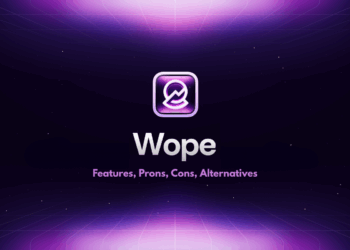 A branded cover image showcasing Wope's logo and tagline with visual elements related to SEO, growth charts, and AI.