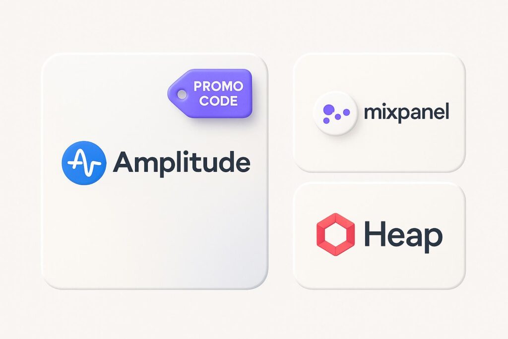 Comparison chart of Amplitude vs top alternatives (e.g., Mixpanel, Heap), highlighting the benefits of using XRaise to claim the Amplitude startup promo code