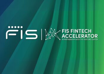 Logo and branding for the FIS Fintech Accelerator, showcasing its focus on innovation in financial technology.