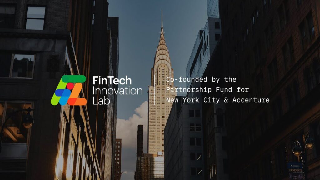Startup founder presenting to financial institution executives at FinTech Innovation Lab New York, a no-equity fintech accelerator focused on enterprise solutions