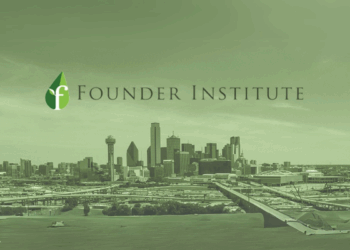 Illustration showing the global reach of the Founder Institute Accelerator with maps, founders, and startup icons.