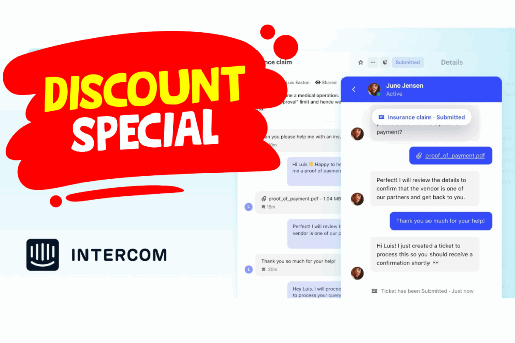 Visual breakdown of Intercom’s Early Stage Program discount tiers showing 93% off in Year 1, 50% in Year 2