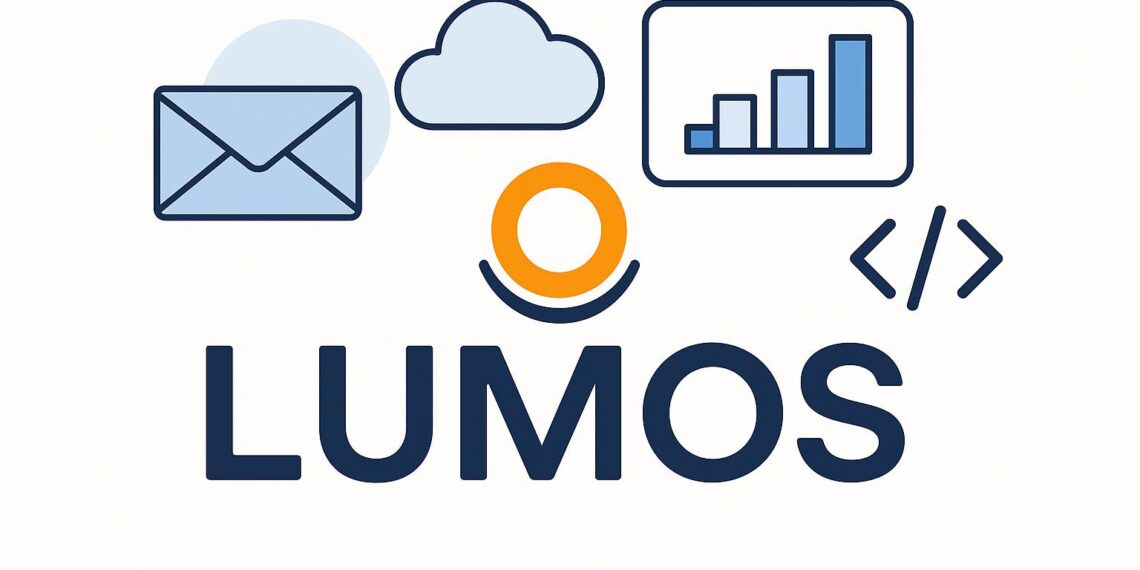 Cover image showing LUMOS branding tailored for startup founders, highlighting its relevance in business growth and team productivity.