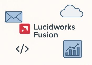 Cover image showing Lucidworks Fusion branding tailored for startup founders, highlighting its relevance in business growth and team productivity.