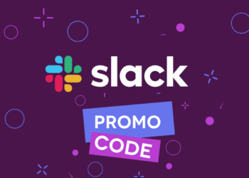 Screenshot of the Slack workspace interface with a "30% Off" promo badge, illustrating startup discount availability.