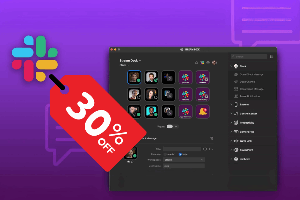 Pricing table for Slack Pro and Business+ plans with a discount label, highlighting potential savings from using a promo code.