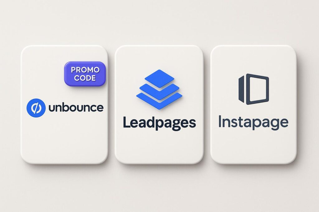 Comparison chart of Unbounce vs top alternatives (e.g., Leadpages, Instapage), highlighting the benefits of using XRaise to claim the Unbounce startup promo code