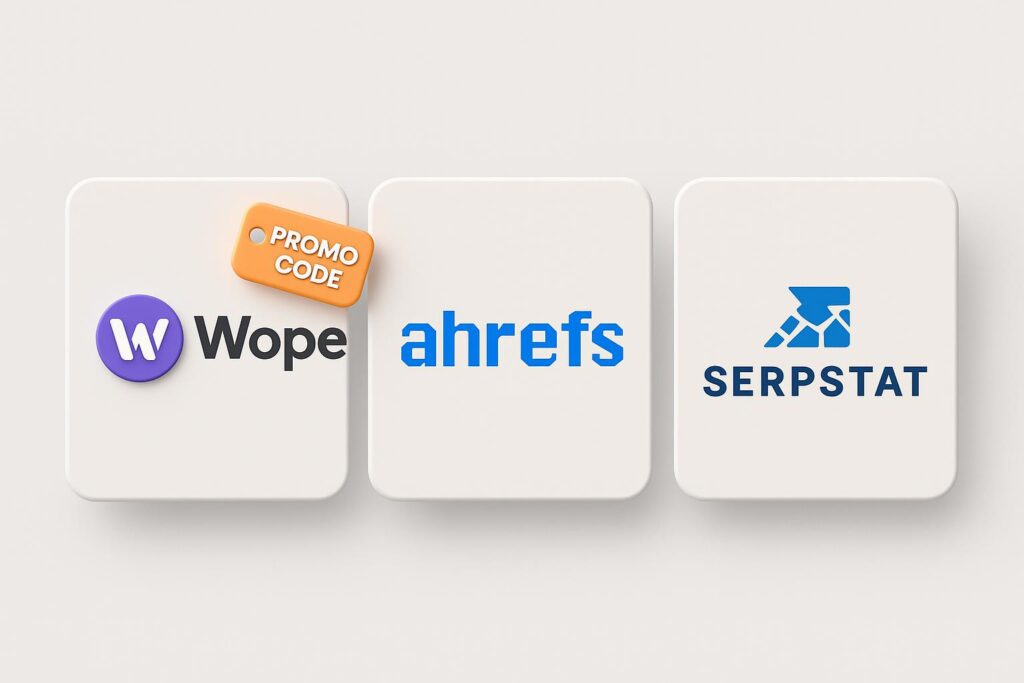 Comparison chart of Wope vs top alternatives (e.g., Ahrefs, Serpstat), highlighting the benefits of using XRaise to claim the Wope startup promo code
