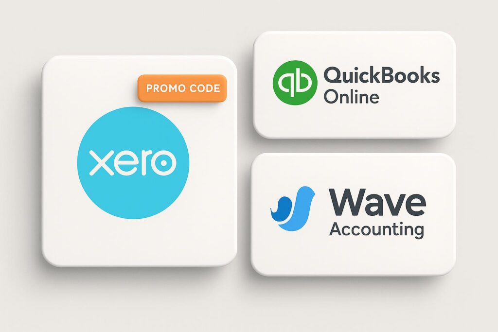 Comparison chart of Xero vs top alternatives (e.g., QuickBooks Online, Wave Accounting), highlighting the benefits of using XRaise to claim the Xero startup promo code