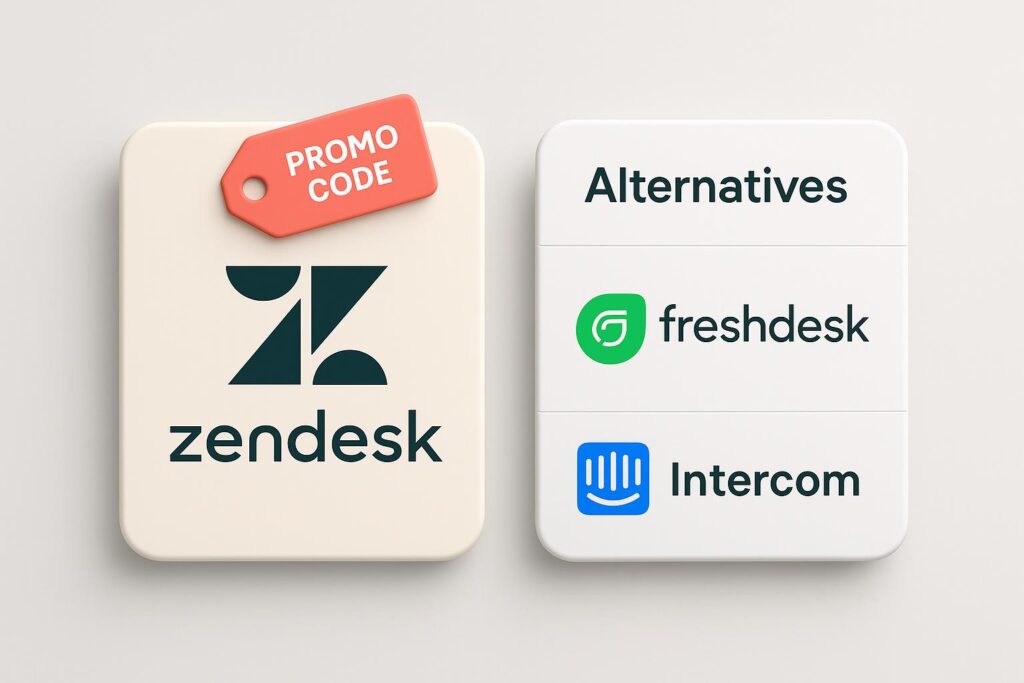 Comparison chart of Zendesk vs top alternatives (e.g., Freshdesk, Intercom), highlighting the benefits of using XRaise to claim the Zendesk startup promo code