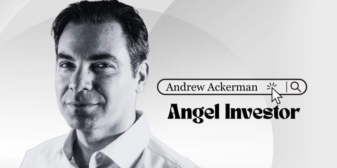 Cover image showing Andrew Ackerman, angel investor and Dreamit Ventures GP, known for de-risking B2B startups in healthtech and cybersecurity.