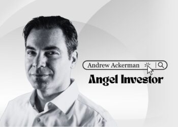 Cover image showing Andrew Ackerman, angel investor and Dreamit Ventures GP, known for de-risking B2B startups in healthtech and cybersecurity.