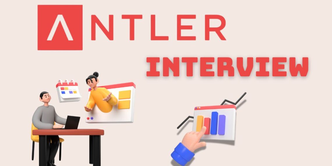 Minimalist illustration representing a founder preparing for a Antler Accelerator Interview — laptops open, notes on the desk, focused atmosphere.