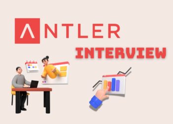 Minimalist illustration representing a founder preparing for a Antler Accelerator Interview — laptops open, notes on the desk, focused atmosphere.