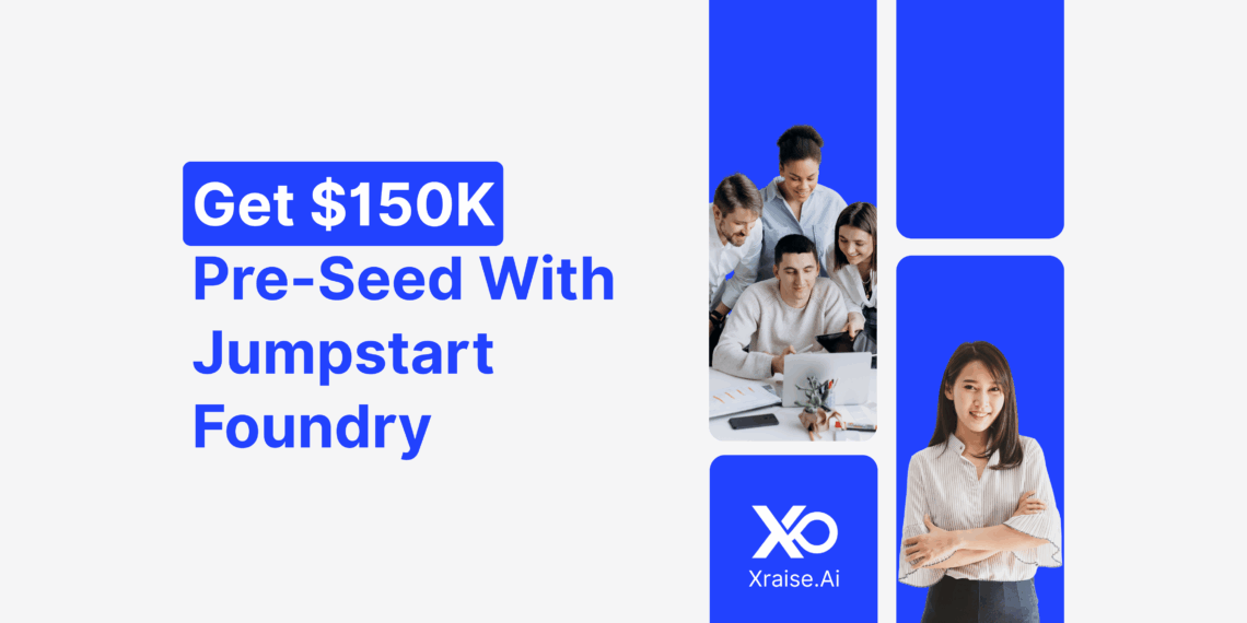 Apply to Jumpstart Foundry accelerator banner with startup founders