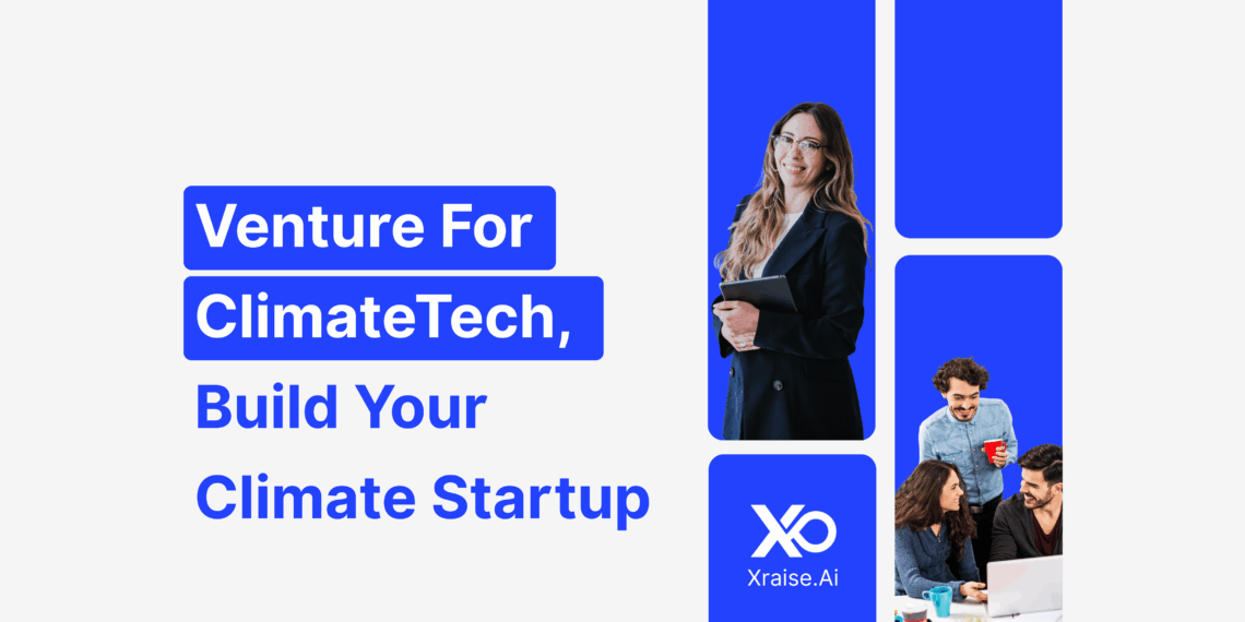 Young diverse founders celebrating teamwork in an office, used as banner for applying to Venture For ClimateTech accelerator via XRaise.