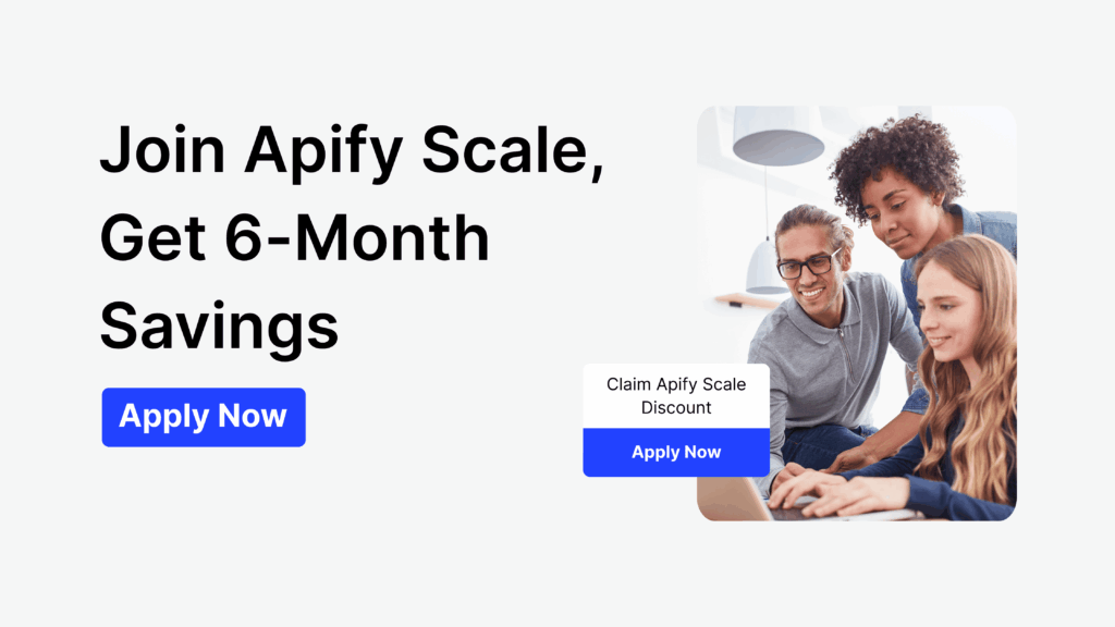 Apply for Apify discount graphic