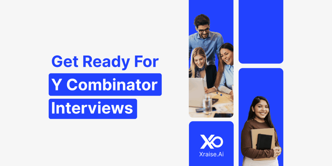 Founders preparing for Y Combinator accelerator interview with laptops and notebooks