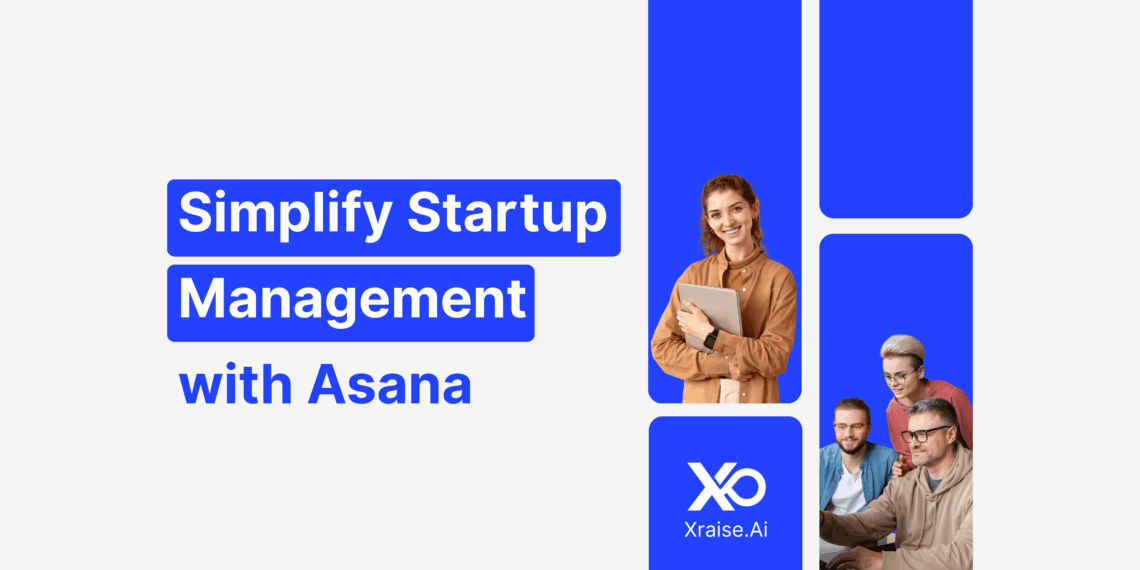 Startup founders using laptops and tablets, representing Asana’s project management tool for startups via XRaise.