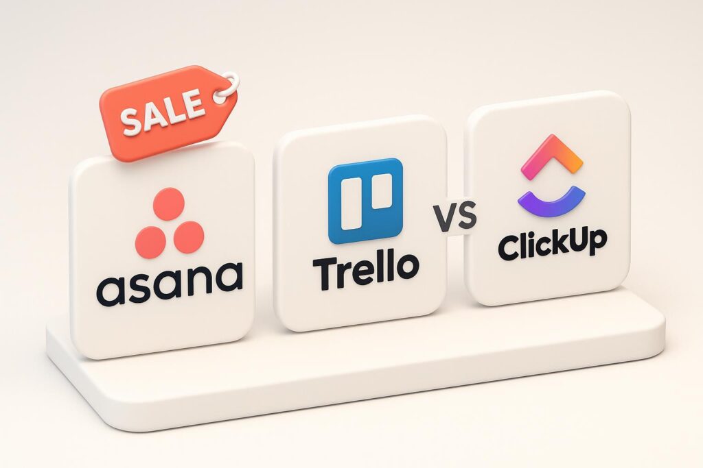 Comparison chart of Asana vs top alternatives (e.g., Trello, ClickUp), highlighting the benefits of using XRaise to claim the Asana startup promo code