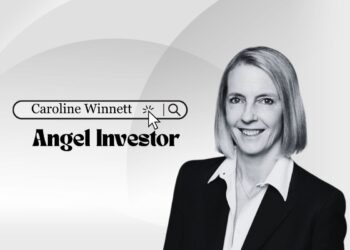 Caroline Winnett smiling confidently in a professional setting, representing her role as an angel investor and Executive Director at Berkeley SkyDeck.