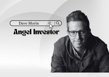 Angel investor Dave Morin standing confidently with a startup founder, symbolizing early-stage investment and founder support