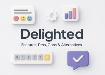 Cover image showing Delighted branding tailored for startup founders, highlighting its relevance in business growth and team productivity.