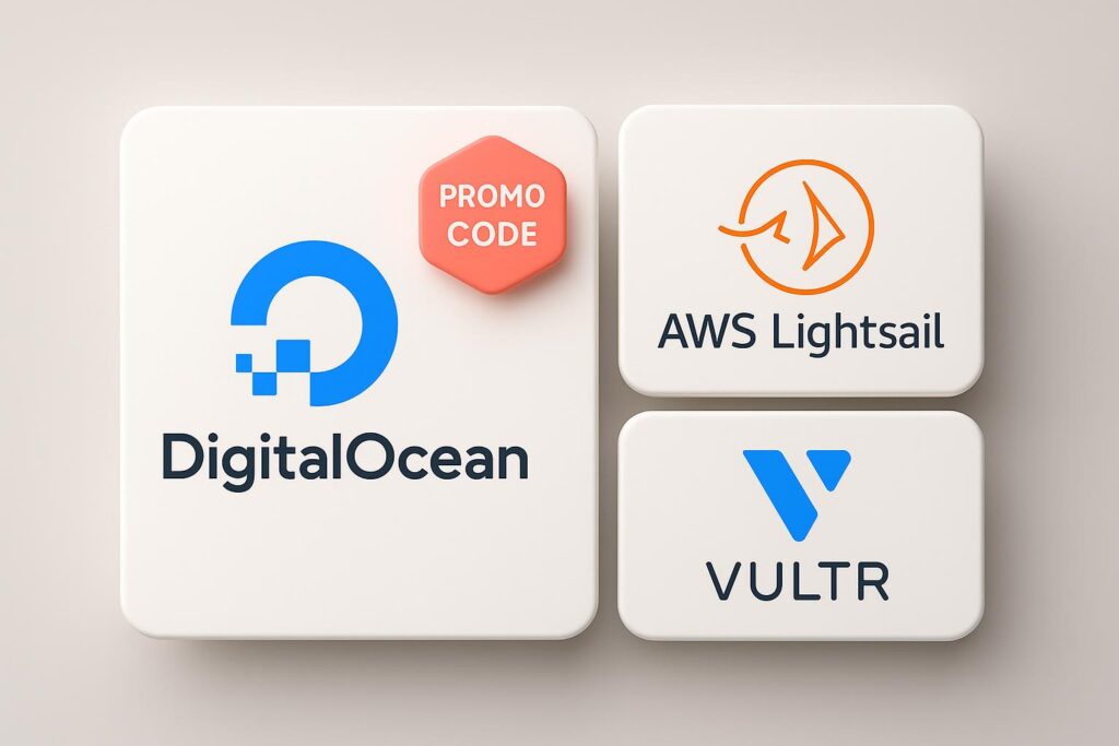 Comparison chart of Digital Ocean vs top alternatives (e.g., AWS Lightsail, Vultr), highlighting the benefits of using XRaise to claim the Digital Ocean startup promo code