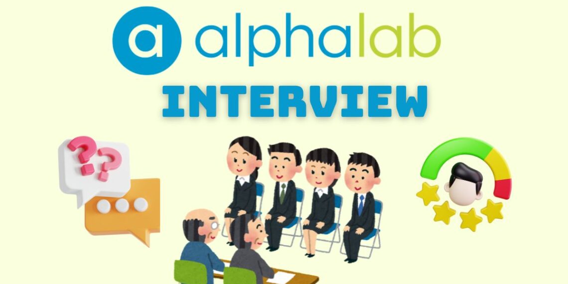 Minimalist illustration representing a founder preparing for a AlphaLab Accelerator Interview — laptops open, notes on the desk, focused atmosphere.