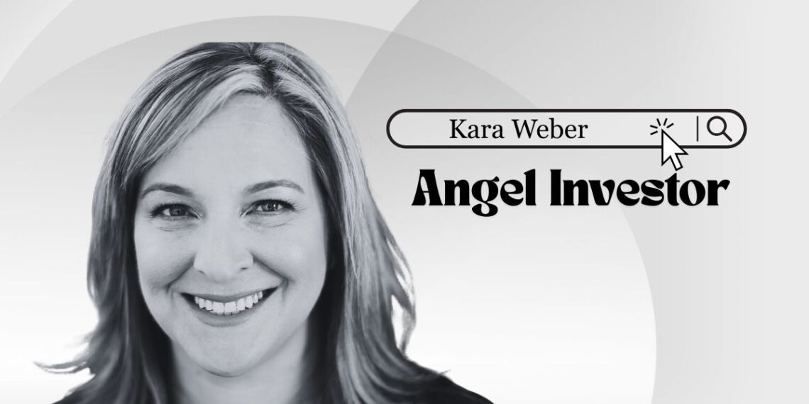 Portrait of Kara Weber angel investor supporting early-stage SaaS and Future-of-Work startups with GTM strategy and TCV connections