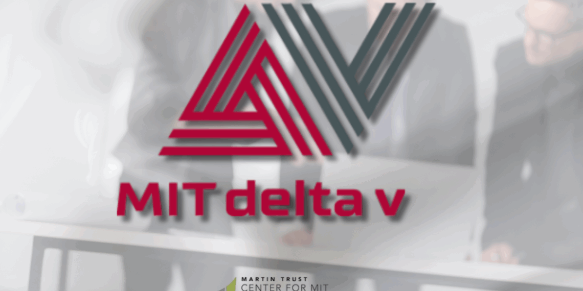 Cover image showcasing the modern MIT delta v Accelerator logo with dynamic startup-themed graphics symbolizing innovation and entrepreneurship at MIT.