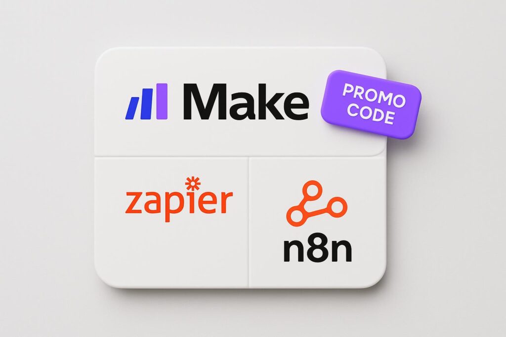 Comparison chart of Make vs top alternatives (e.g., Zapier, n8n), highlighting the benefits of using XRaise to claim the Make startup promo code