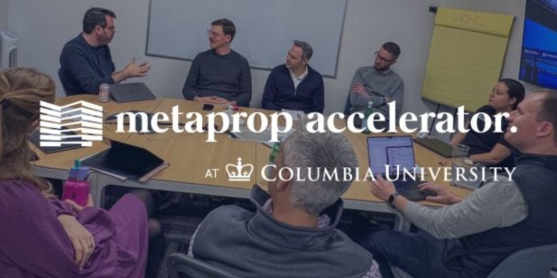 MetaProp Accelerator cover image featuring the official logo and branding elements representing innovation in real estate technology and startup acceleration.