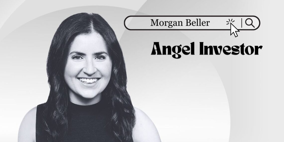 Headshot of Morgan Beller smiling, San Francisco skyline in background.